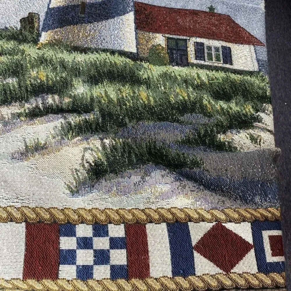 Coastal Sea Nautical Lighthouse Tapestry Wall Hanging 56X46.5